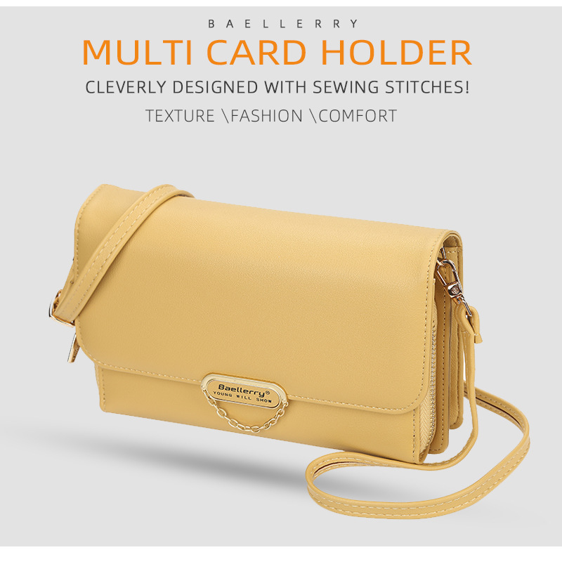 baellerry new women's wallet version large-capacity zipper mobile phone bag fashion all-match diagonal bag wholesale_voghion.com