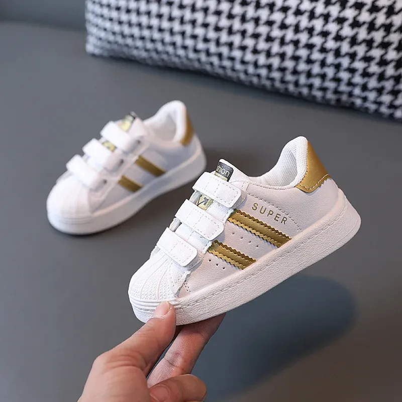 Kinderen Kids Fashion Design Witte Antislip Casual Schoenen Voor Jongens Meisjes Haak Ademende Sneakers Peuter Outdoor Schoenen_voghion.com