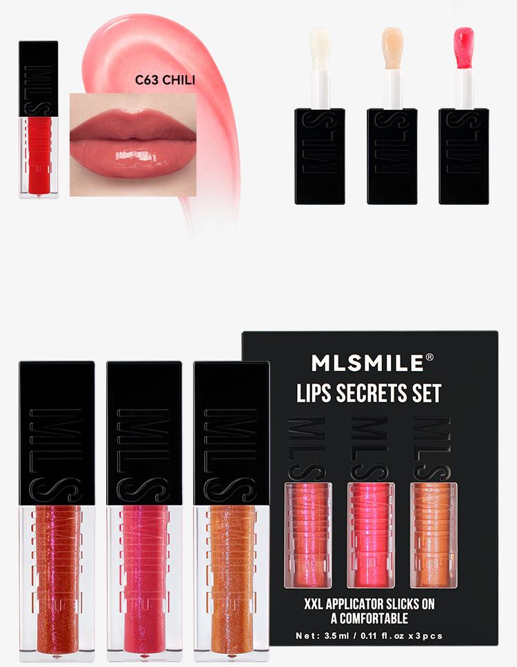 Mirror Water Set Moisturizing Oil Pearlescent Glaze Color Plump Lips Transparent Lip Gloss_voghion.com