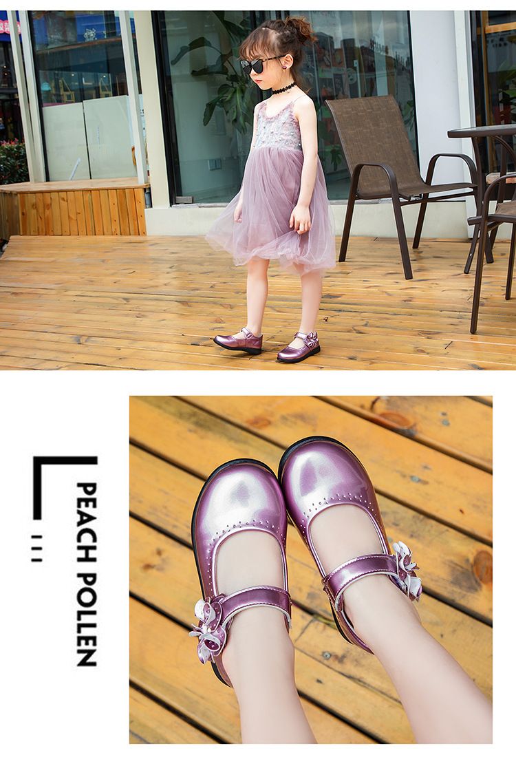 Scarpe da sposa per bambini in pelle per ragazze, feste, balli, scarpe da sposa con fondo morbido antiscivolo, calzature singole per prestazioni da studente_voghion.com