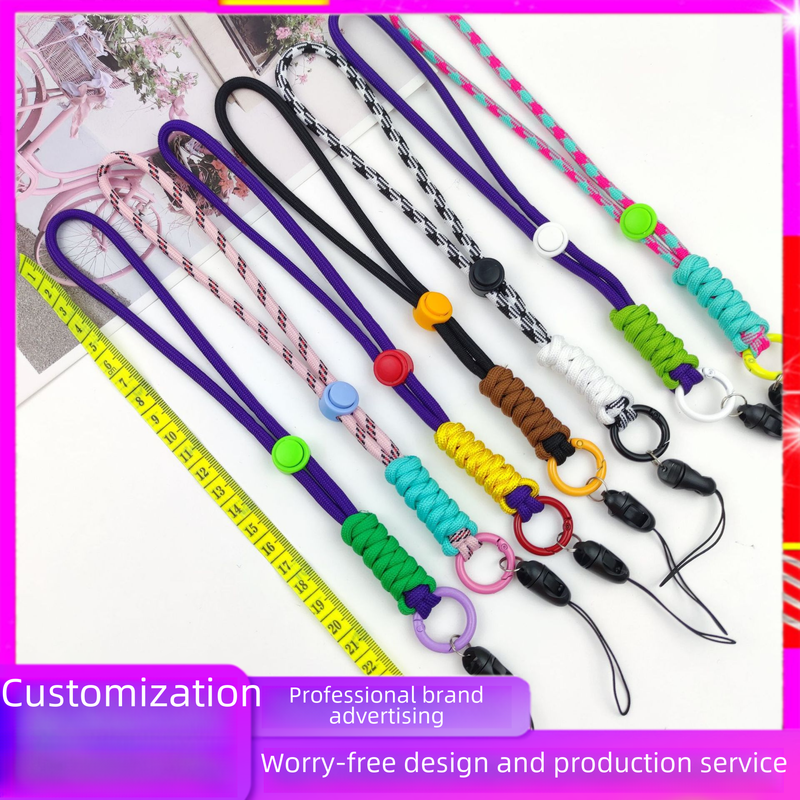Kratka športna, barvita zapestna vrv, zaščita pred izgubo roke, nošenje mobilnega telefona, viseča vrv, zložljiv univerzalni kovinski prstan z zaponko strele_voghion.com