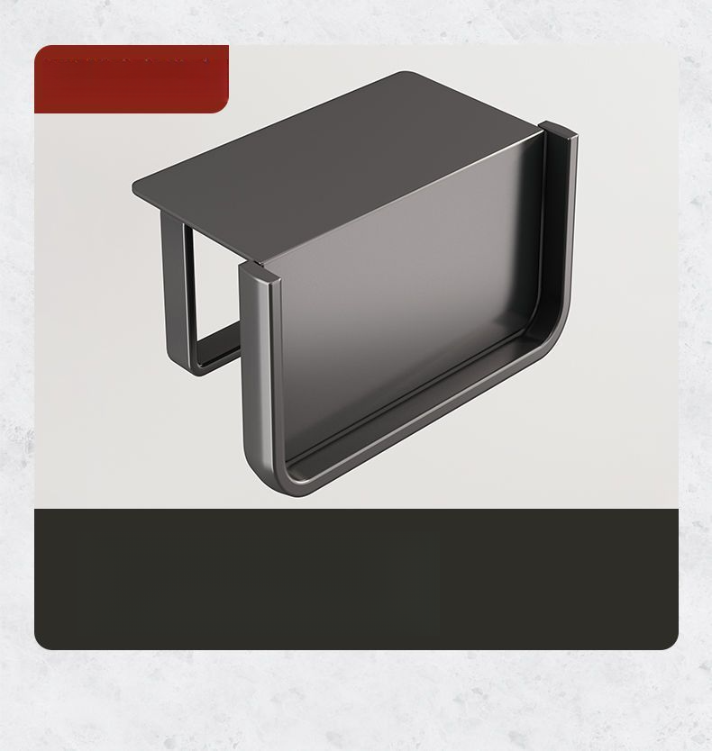 No-Drill Thickened Towel Holder Bathroom Washroom Storage Rack Space Aluminum Household Toilet Paper Box_voghion.com