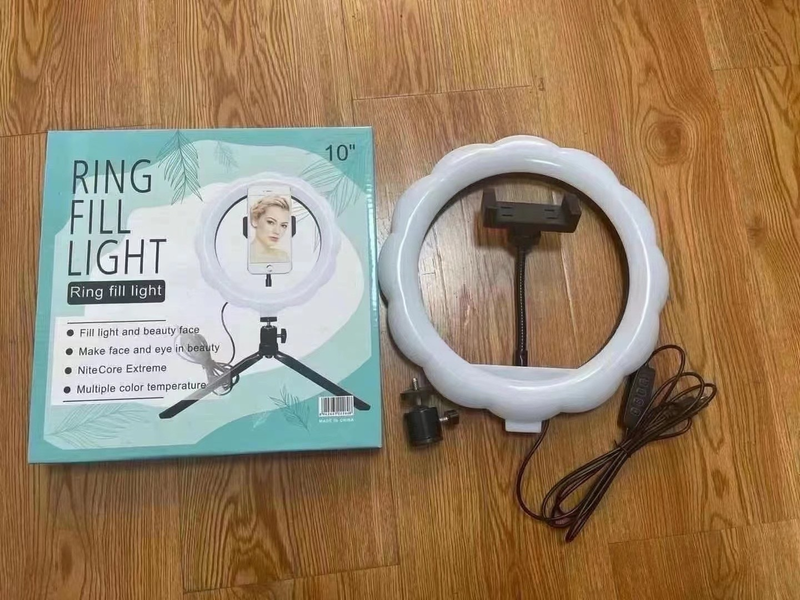 10-tommers selfie-ringlys med valgfritt stativ, fotografifylllys Led ringlampe ringlys for videoopptak direktesending_voghion.com