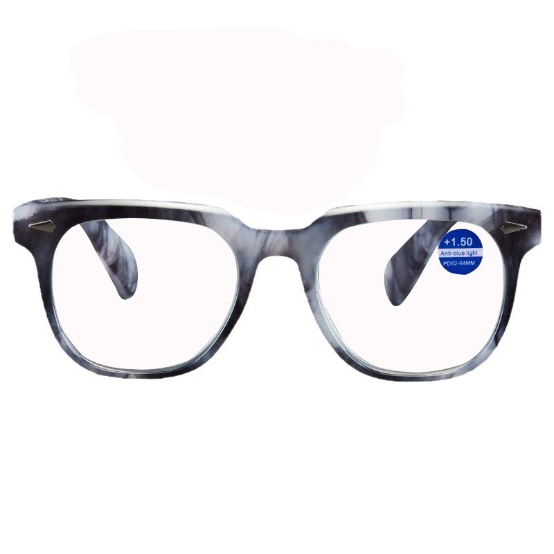 XY8291 Nuovi occhiali da lettura anti-luce blu per uomo e donna, alla moda coreana, con montatura quadrata grande e ultraleggera HD_voghion.com