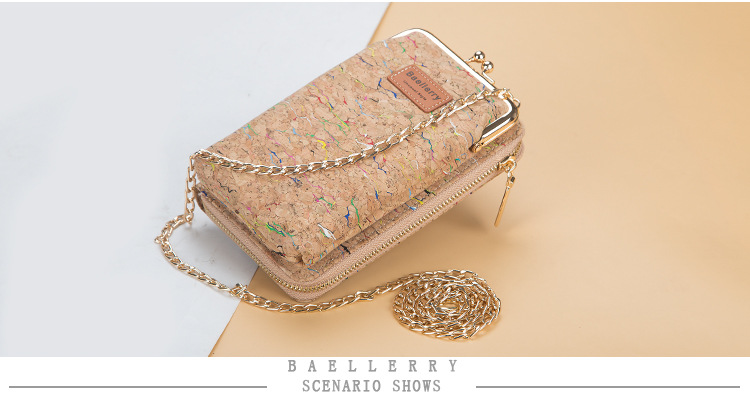 New Daily Versatile Phone Bag for Women Korean Edition Large Capacity Crossbody Bag Fashion Wood Grain Multi Card Women's Wallet_voghion.com