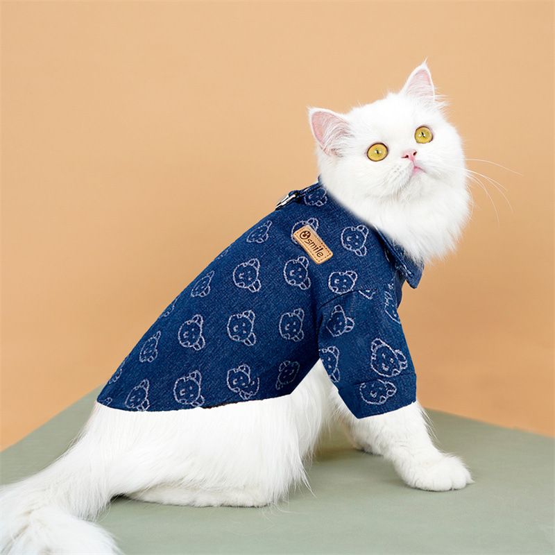 Maglietta da cowboy con corda di trazione Teddy da combattimento Abbigliamento per animali domestici per gatti Forniture per cani di piccola e media taglia_voghion.com