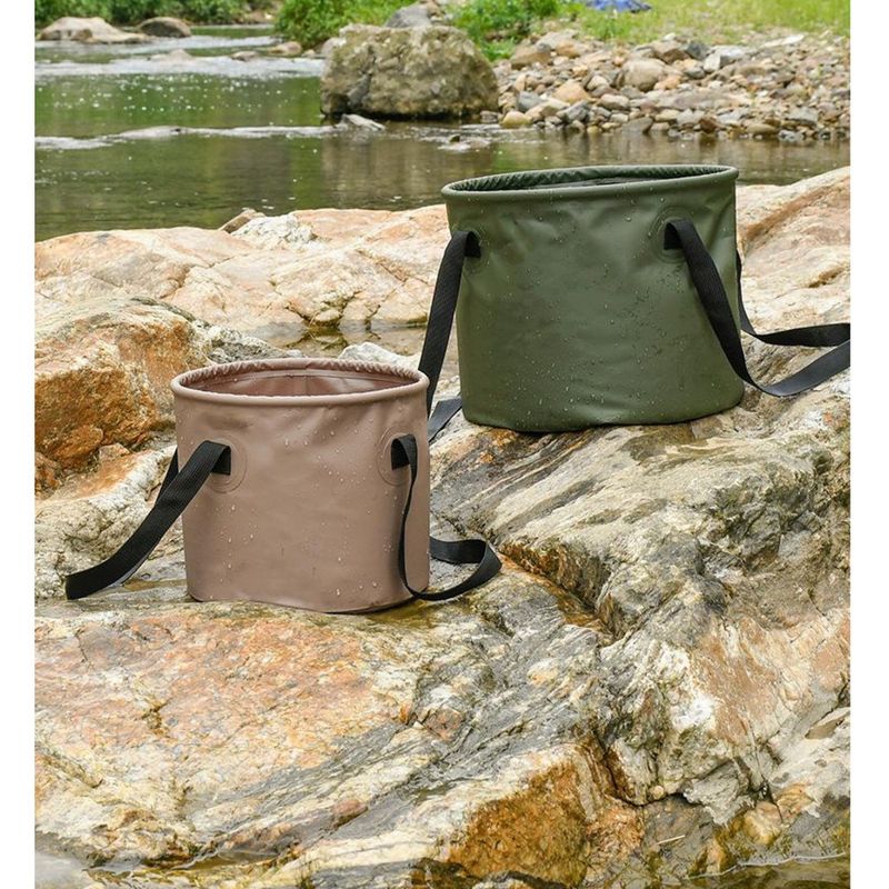 Cubo de almacenamiento de agua telescópico para coche, portátil, de gran capacidad, plegable, multifuncional, para acampar al aire libre_voghion.com