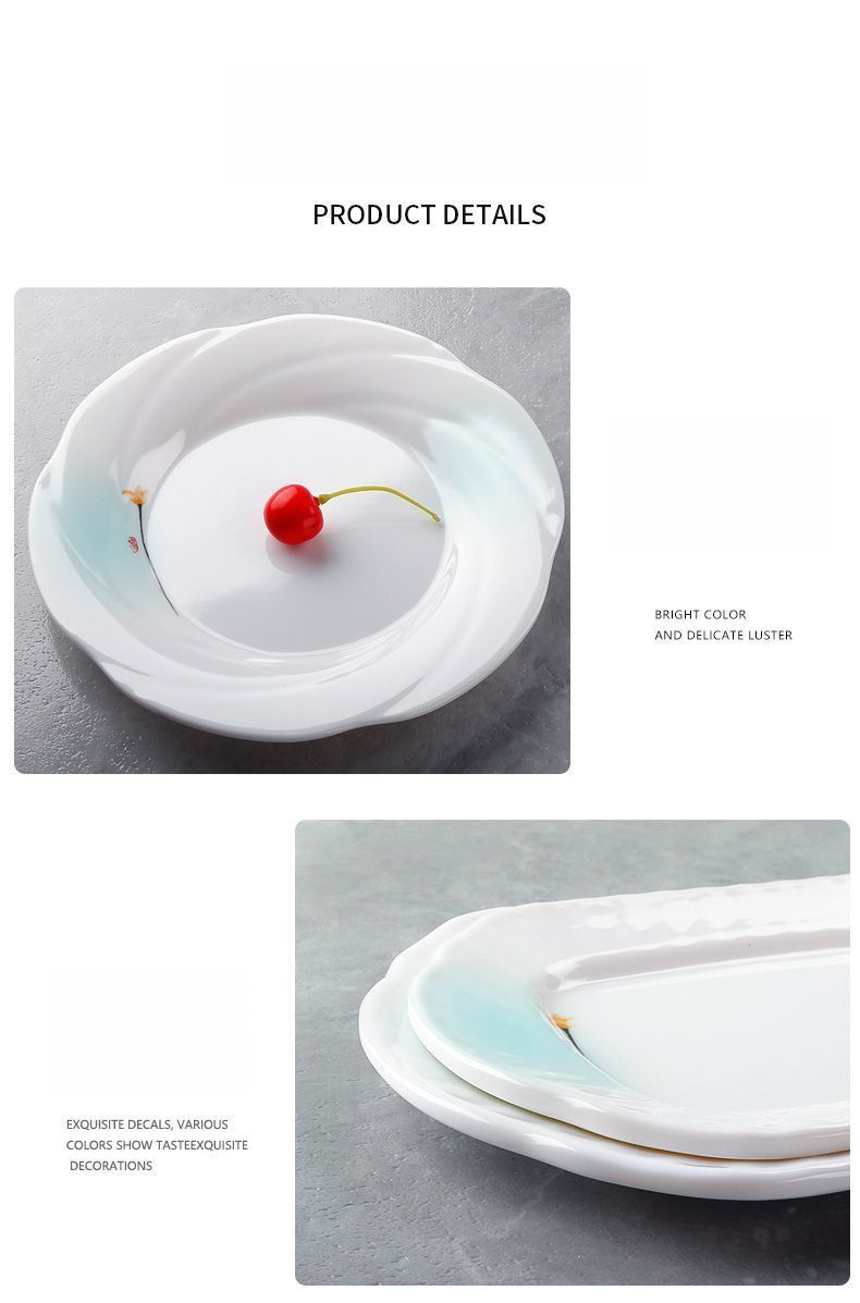 Commercial Restaurant Restaurant-Specific Stir-Fry Serving Irregular Edge Unique Dishes Cold Dish Plates_voghion.com