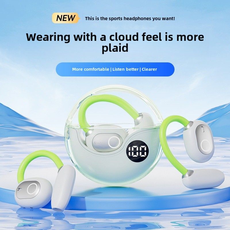 Bluetooth-Headset, kabellos, nicht im Ohr, hängend, Ohrtyp, lange Akkulaufzeit, Rauschunterdrückung, wasserdicht, Sport_voghion.com