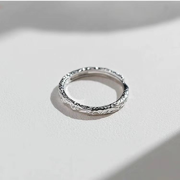 Coppia di anelli semplici in argento puro 999, con carta da zucchero, Qixi 520, regalo per fidanzato e fidanzata_voghion.com