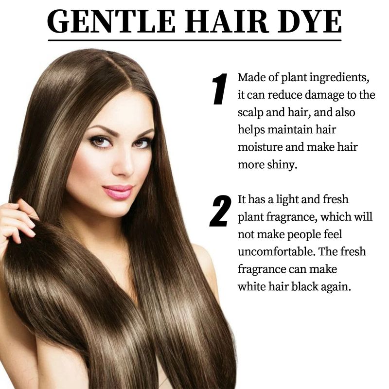 Schwarze Fruchtfärbecreme mit Kamm, natürliche Abdeckung für weißes, graues Haar, sanftes, nicht reizendes Styling, lang anhaltende Haarfärbecreme_voghion.com