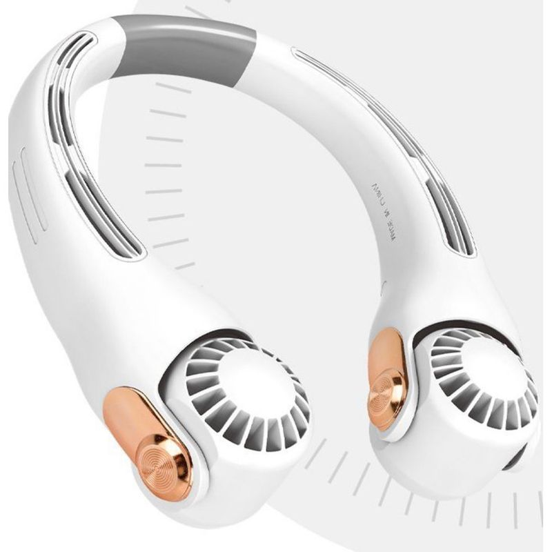 Silent Ultra Powerful Long-lasting Battery Life Fast Cooling Neck Fan Lazy Portable USB Rechargeable Mini_voghion.com
