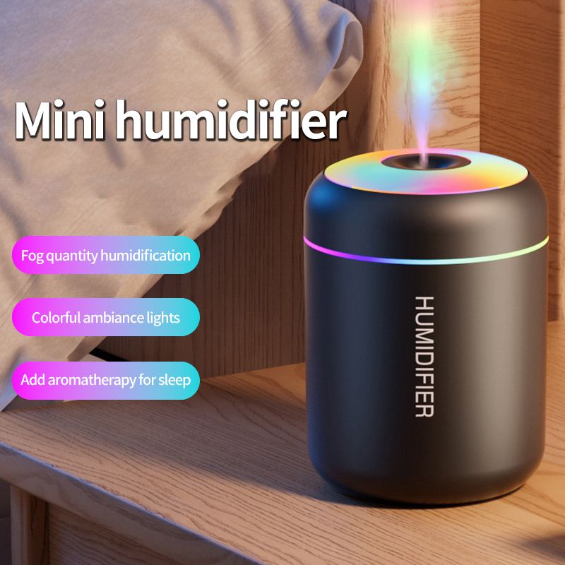 Difusor de aroma de ar USB 180ML Mini purificador de óleos essenciais Aromaterapia Mist Maker Lights Umidificador para carro e casa_voghion.com