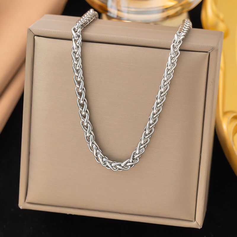 Catena a corda semplice in acciaio inossidabile con temperamento semplice in titanio oro di alta qualità, galvanica sotto vuoto_voghion.com