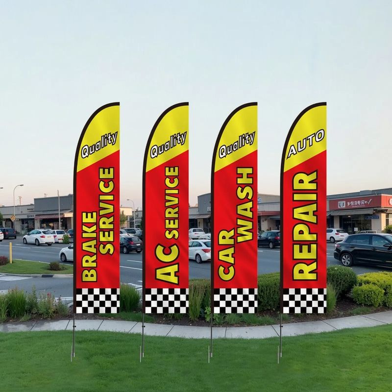 Advertising Kit Swooper Auto Poles Repair Flags FT 16.3 And Feather Flag_voghion.com