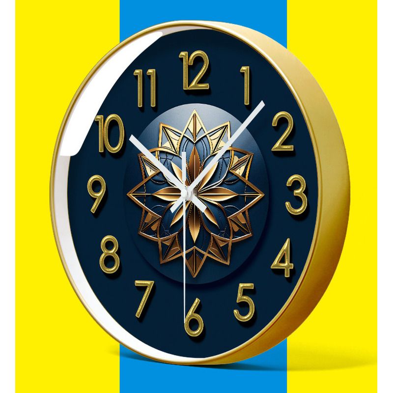 Yipula 7042 Round Silent Living Room Bedroom Wall Fashionable American Style Clock For Home Use_voghion.com