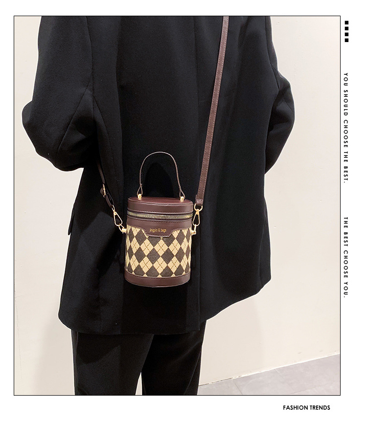 Borsa a cilindro borsa da donna 2023 nuova borsa a secchiello tote cilindrica moda borsa a tracolla monospalla_voghion.com