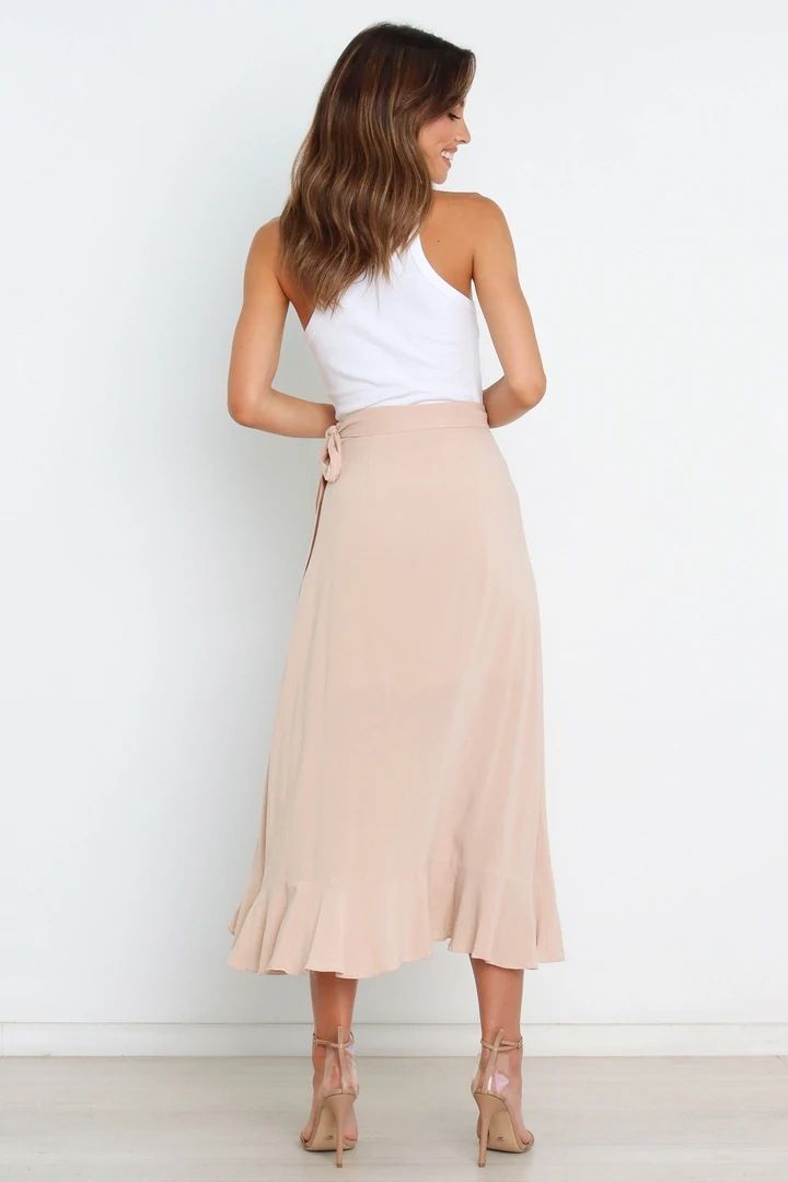 Jupe une pièce à lacets pour femmes, jupe irrégulière de couleur unie_voghion.com