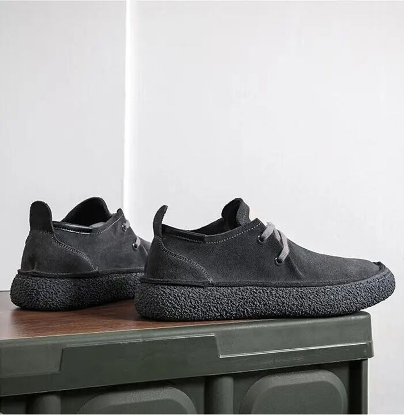 Herr mocka äkta läder Fritidsskor Snörning Herr Lätt Bekväm körning Flats Herr Outdoor Oxfords Sko_voghion.com