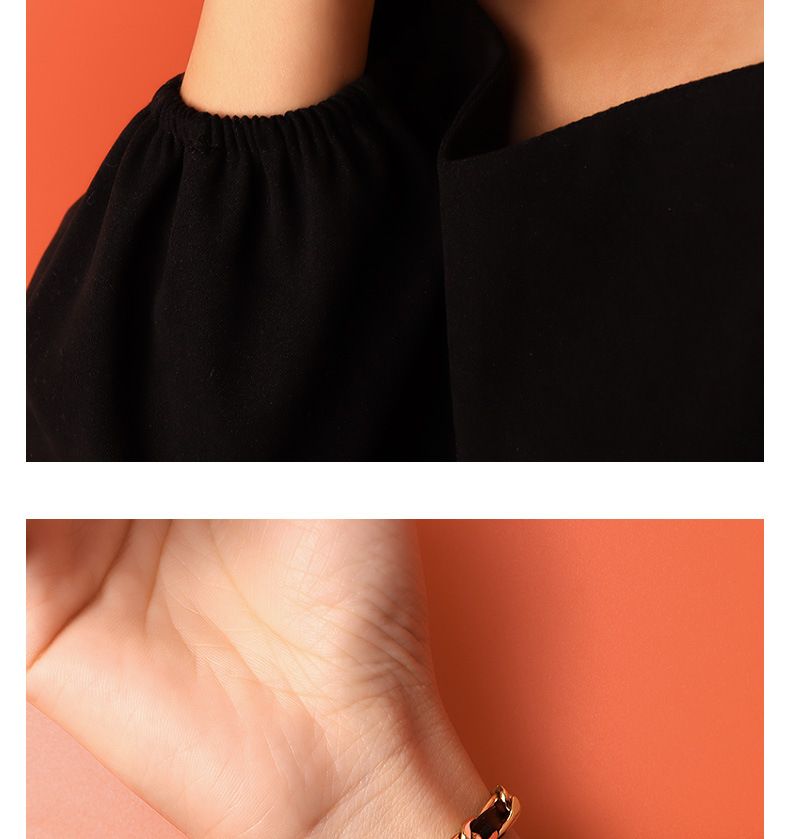 Bracciale in pelle con catena in corda e gioielli europei e americani, distintivo, da donna, in acciaio al titanio, in oro, per coppie, E200_voghion.com