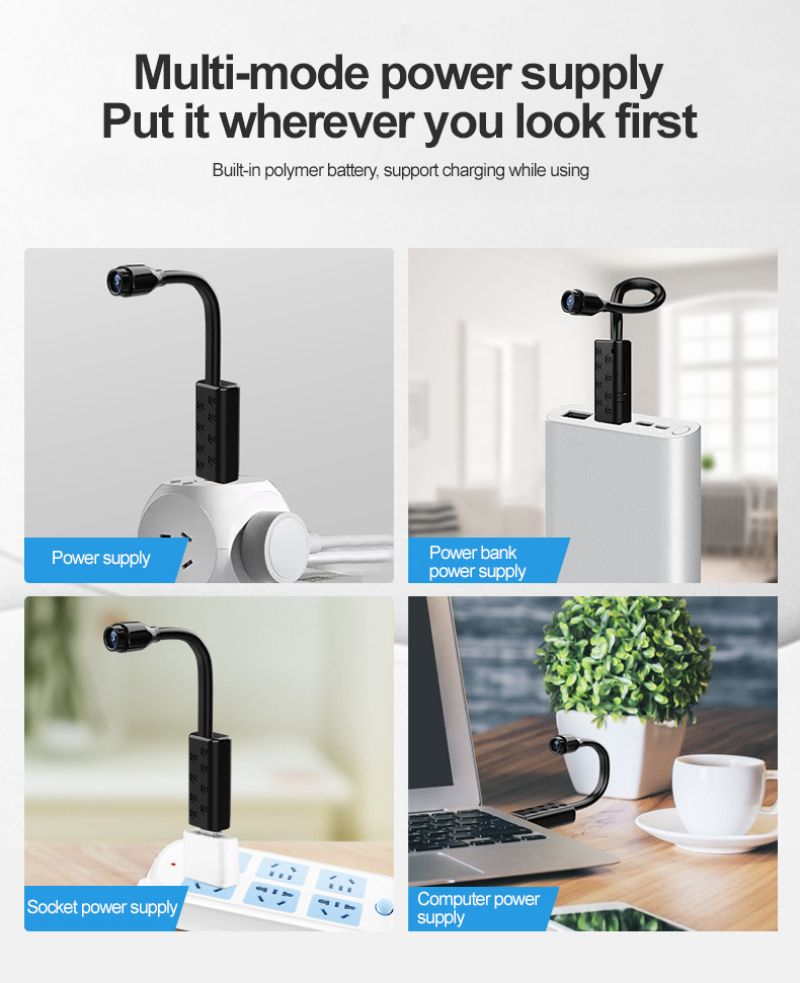 WiFi Mini Cameras Smart Home Monitoring USB Joint SD Card Cloud Storage Portable Remote Alarm Security Protection_voghion.com