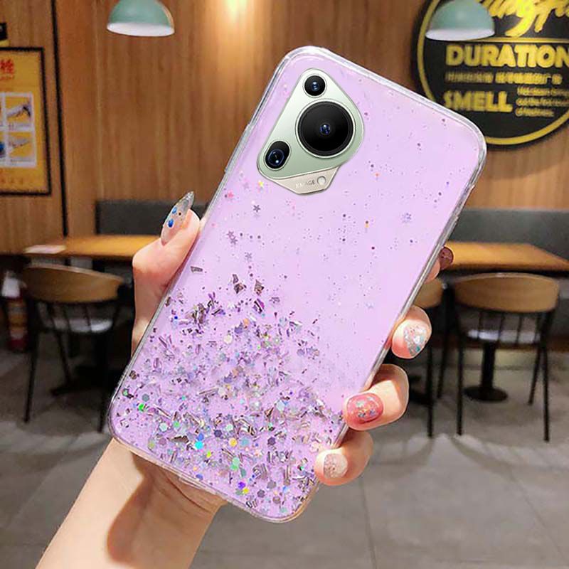 Ready Stock Phone Case for Huawei Pura 70 Ultra Pro Pro+ P70 Glitter Star Soft TPU Silicone Transparent Back Cover_voghion.com
