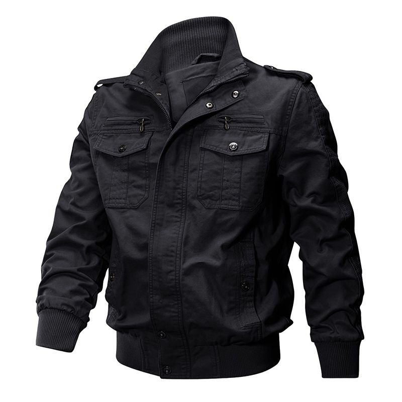 Suitable For All Seasons Workwear Tough Guy Pilot Spring Autumn Men's Jacket WWII Military Enthusiast Tactical Multi-pocket Coat_voghion.com