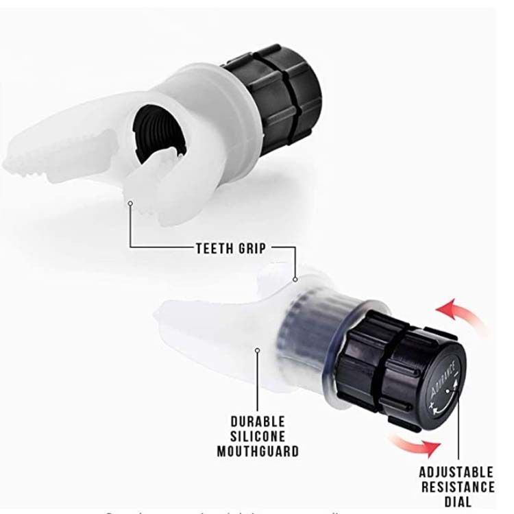 Mască de respirat ergonomică din silicon pentru scufundări, pentru antrenamentul RMT, pentru lung & fitness trainer_voghion.com