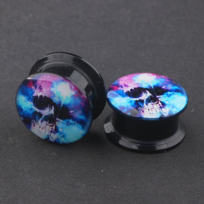 Explosiones Perforación Joyería Acrílica Nube Fantasma Cabeza Expansor de Oreja Lote_voghion.com