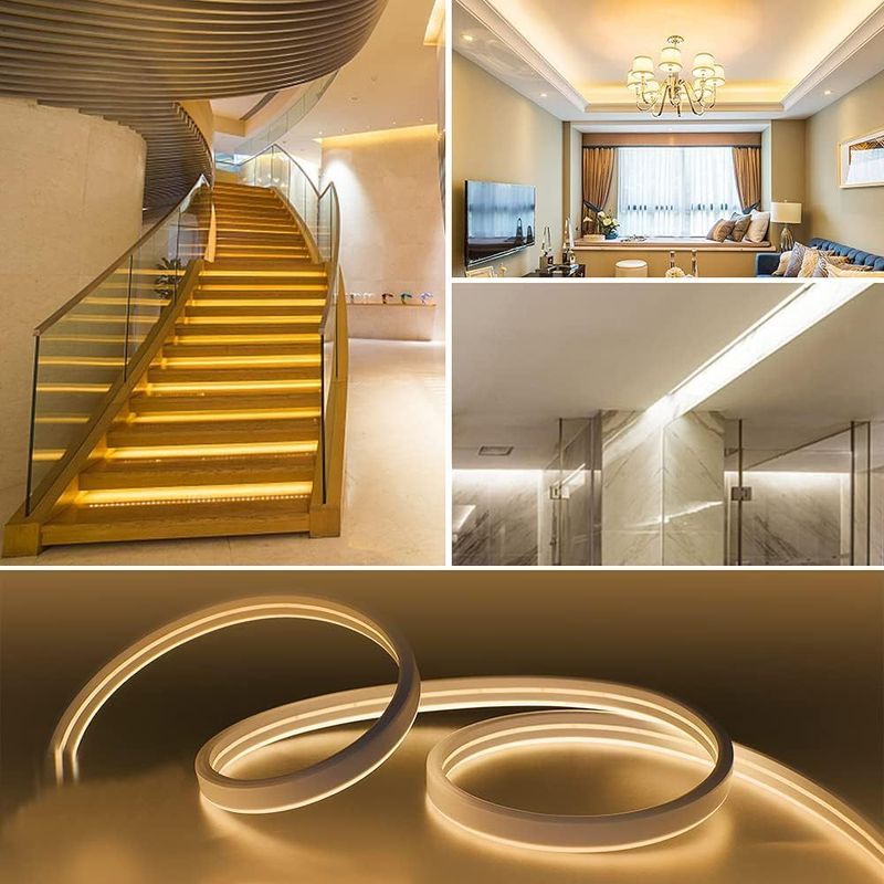 Tira de luces LED de neón con sensor de movimiento, interruptor regulable, IP68, resistente al agua, para bricolaje, 5 V, USB, flexible, para decoración de habitaciones_voghion.com