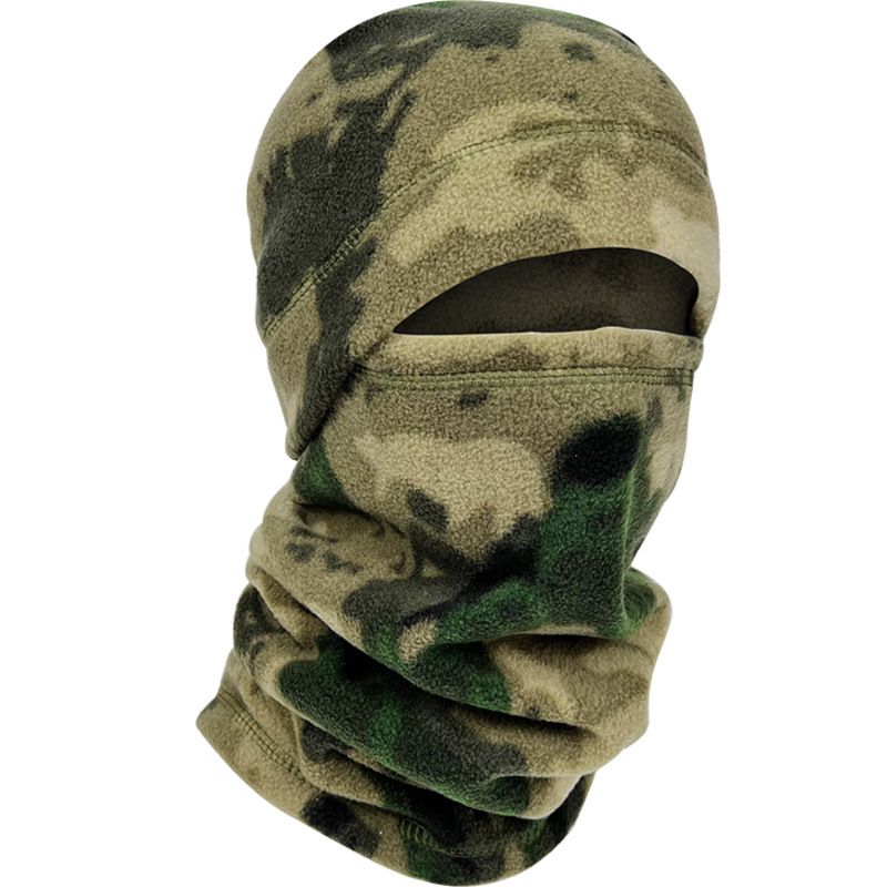 LazyZoom Automne Hiver Cyclisme Casquette Polaire Camouflage Extérieur Couvre-tête Cache-cou Doublure de Casque Masque Thermique Coupe-Vent_voghion.com