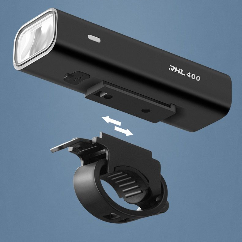 Luz delantera para bicicleta Rock Brothers, para ciclismo nocturno, linterna de alto brillo, recargable vía USB, resistente a la lluvia, para bicicleta de montaña._voghion.com
