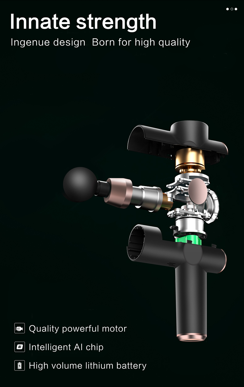Masažna pištola Deep Tissue Massager Therapy Stimulacija telesnih mišic Lajšanje bolečin za EMS Sprostitev bolečine Fiess Oblikovanje_voghion.com