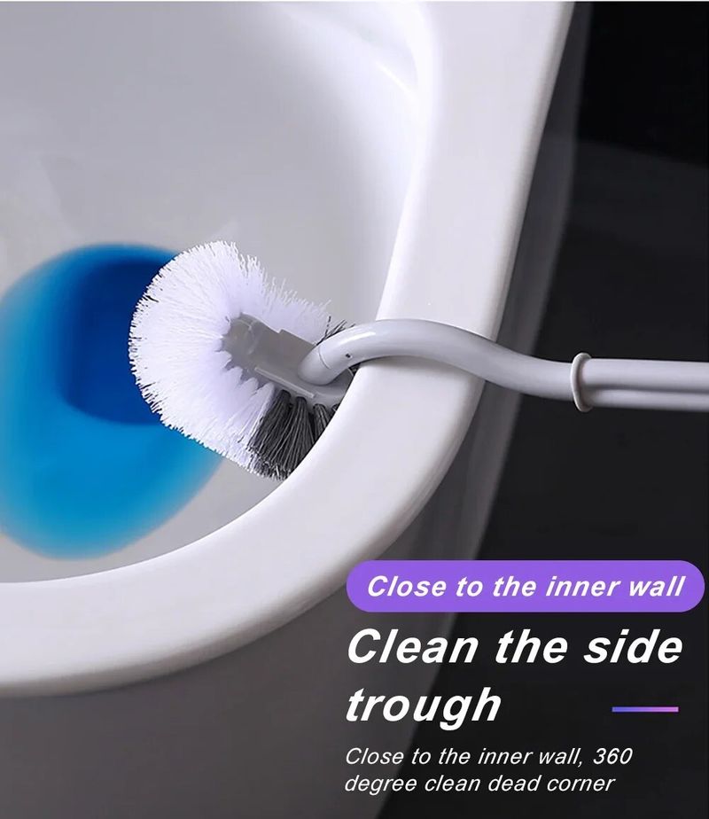 Scopino per WC con manico lungo; Scopino per WC; Pulizia WC a parete; Pulizia WC senza angoli morti_voghion.com