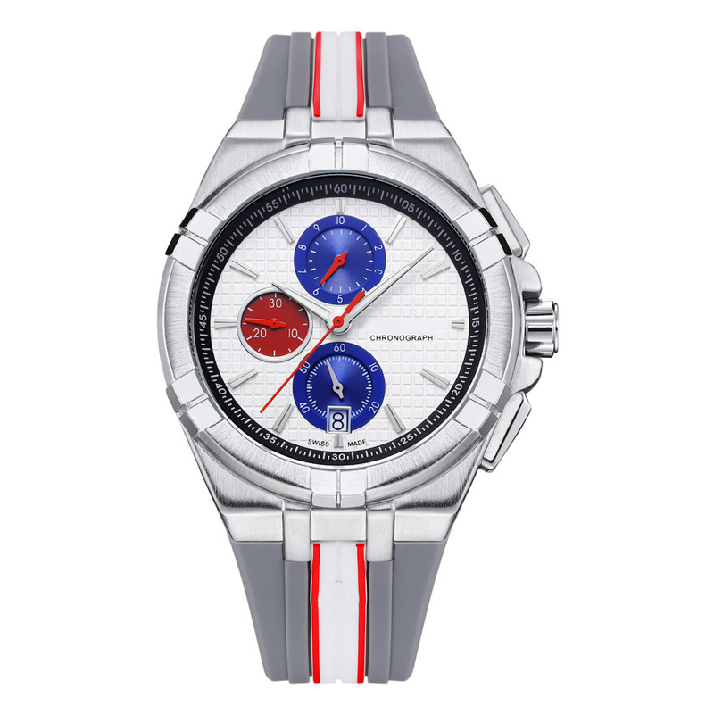 Orologio da uomo impermeabile e alla moda, calendario multifunzionale a sei pin, orologio al quarzo casual a tre occhi_voghion.com