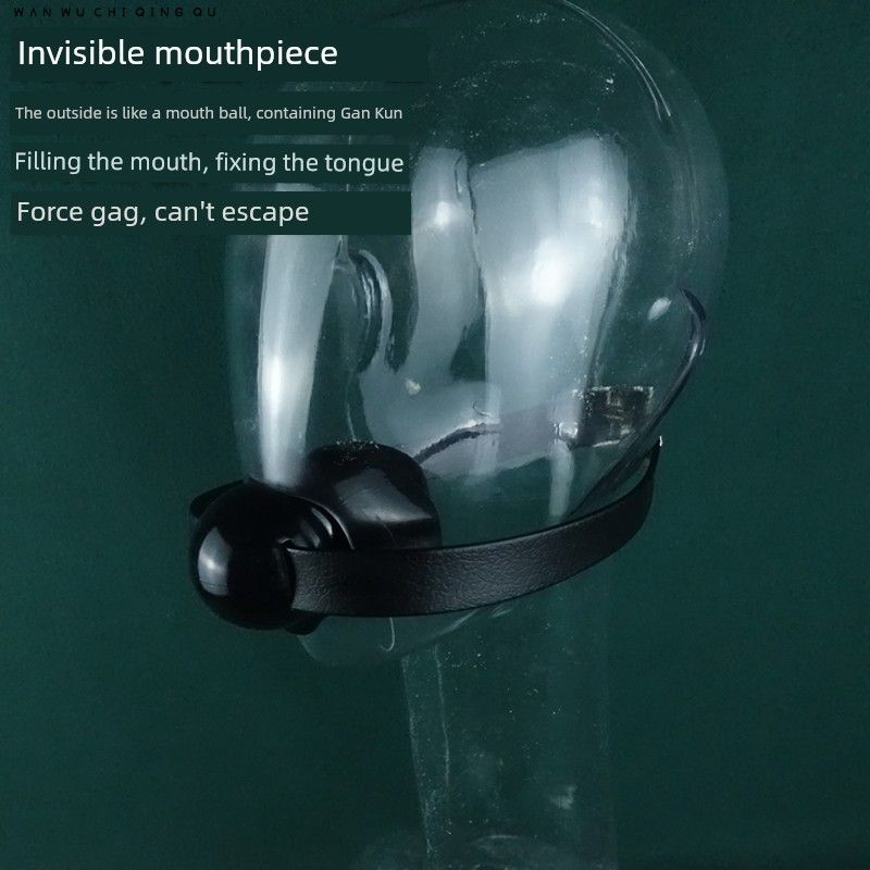 Abaisse-langue fixe invisible en silicone, accessoire de bâillon SM forcé, boule, plug buccal sexy_voghion.com