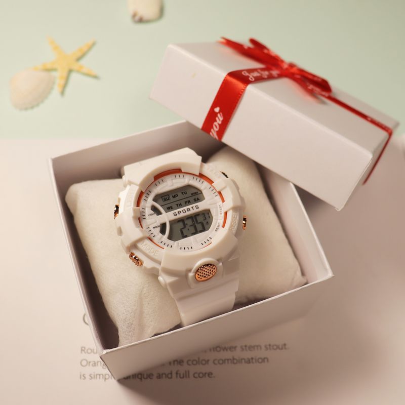 Kinder Jugend Paar Mode Sport Multi-Funktion Internet Promi Matcha Grün Elektronische Uhr_voghion.com