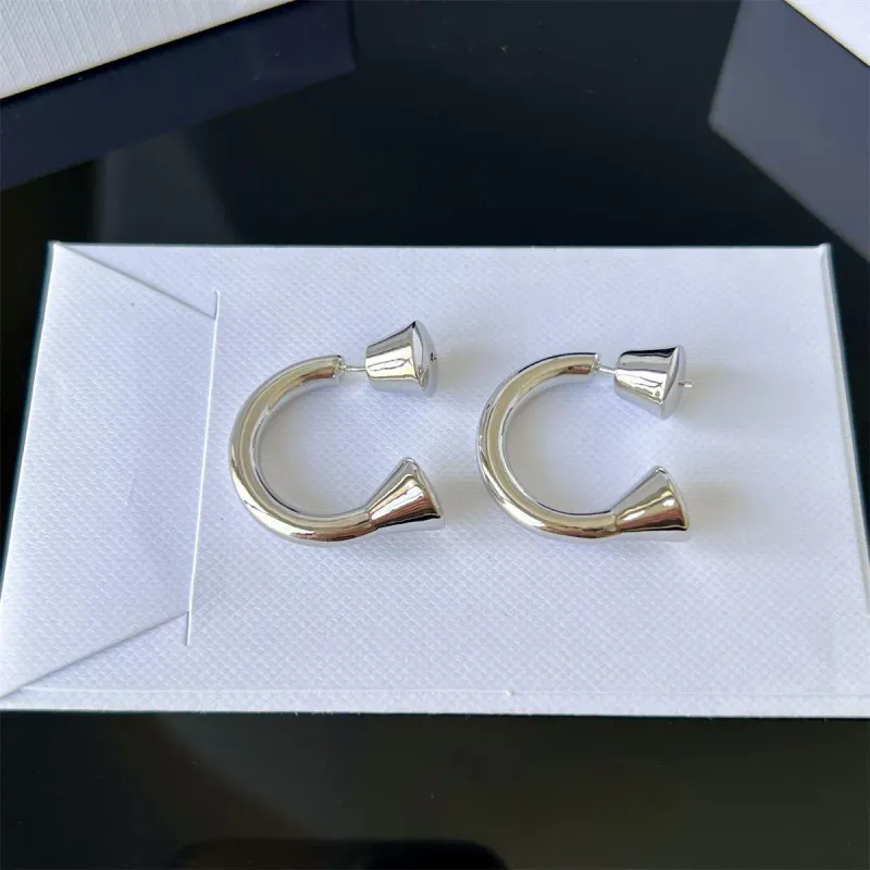 2025 Neue glänzende Ohrringe im europäisch-amerikanischen Stil – schlicht und modisch, C-förmig, vielseitig und elegant._voghion.com