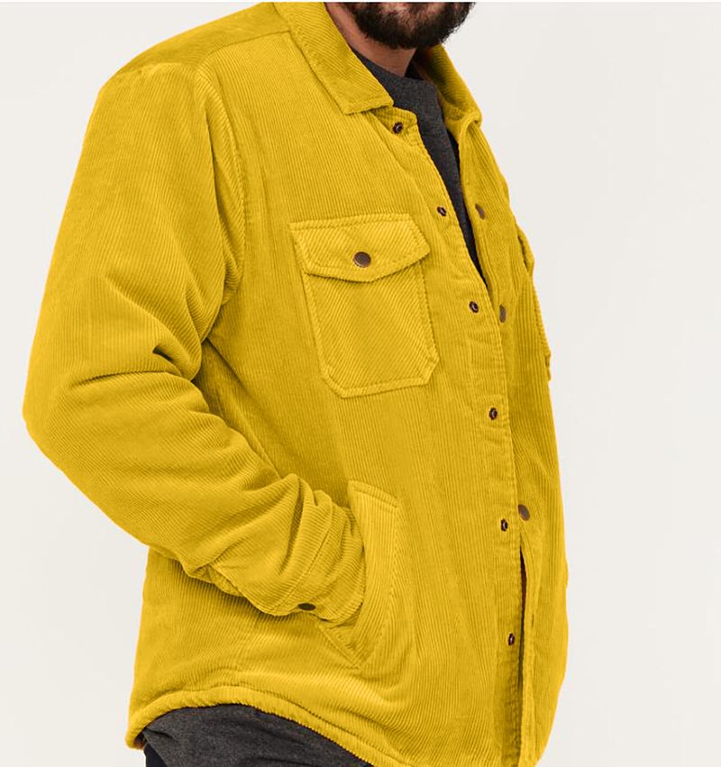 Spring and Autumn new men's solid color single breasted multi pocket jacket_voghion.com