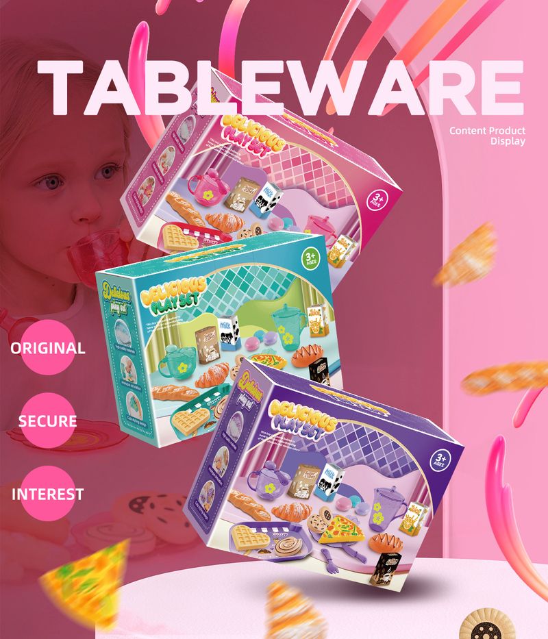 Neu Cross Border Pretend Küche Geschirr Tee-Set Spielzeug Lagerung Box Nachmittag Tee Dessert Lebensmittel_voghion.com
