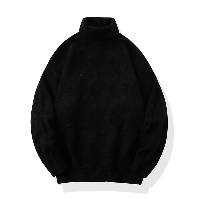 Pullover herren herbst und winter neue stil Amerikanischen trend mode lose lässig stehkragen einfarbig bequem_voghion.com