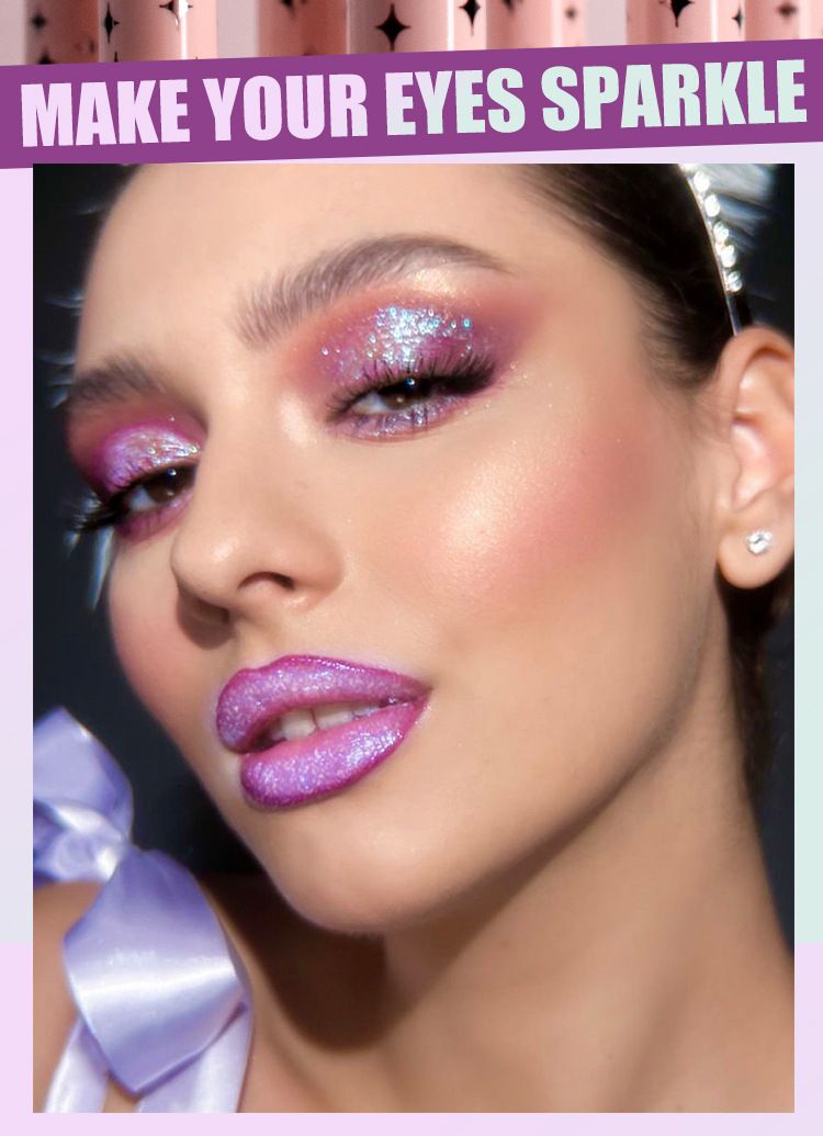 MLSMILE 8 kolorów perłowego cienia do powiek w płynie Soft Brush Diamond High Gloss Liquid Eyeshadow Rotating Lip Gloss_voghion.com