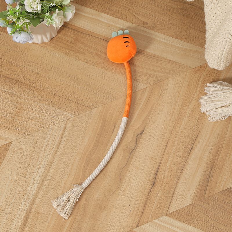 Corda da masticare in cotone per animali domestici, auto-intrattenimento per gatti, pulizia dei denti, dentizione, nodo che consuma energia, giocattolo silenzioso, galla di verme, frutta_voghion.com