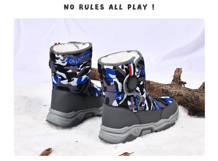 Kinder wasserdichte Mädchenstiefel Winter 2024 Schnee Baby Baumwollschuhe Jungenschuhe_voghion.com