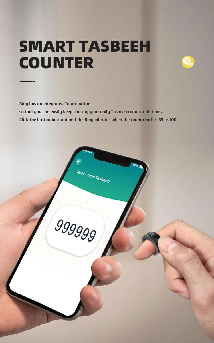 Smart Ring Smart Tasbih Counter Ring Zikr Ring Smart Bluetooth Counting Ring_voghion.com