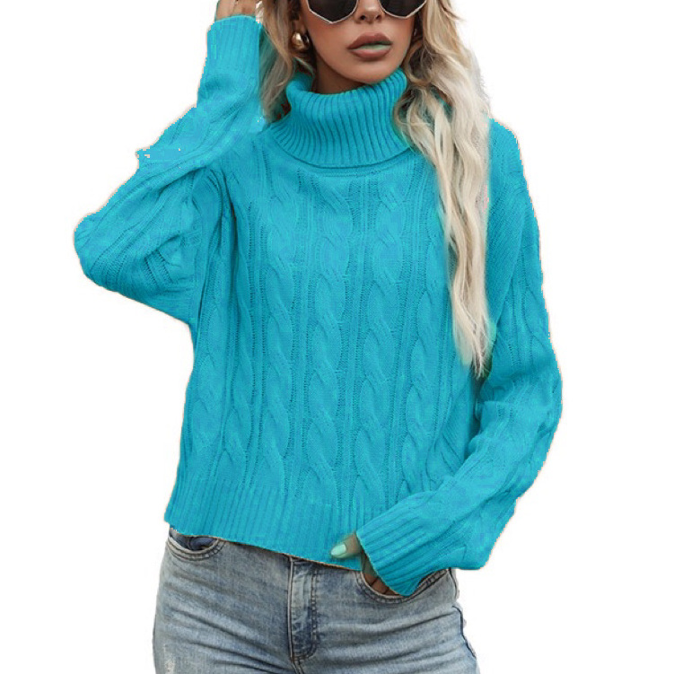 Gestrickter Damen-Pullovermantel mit Revers_voghion.com