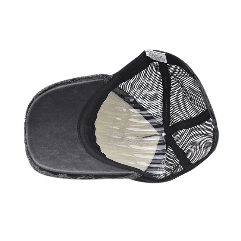 Baseballkappe aus gewaschener Baumwolle mit Perforation in 12 Farben, gewaschen, um eine alte Entenschnabelkappe mit heller Platte herzustellen_voghion.com