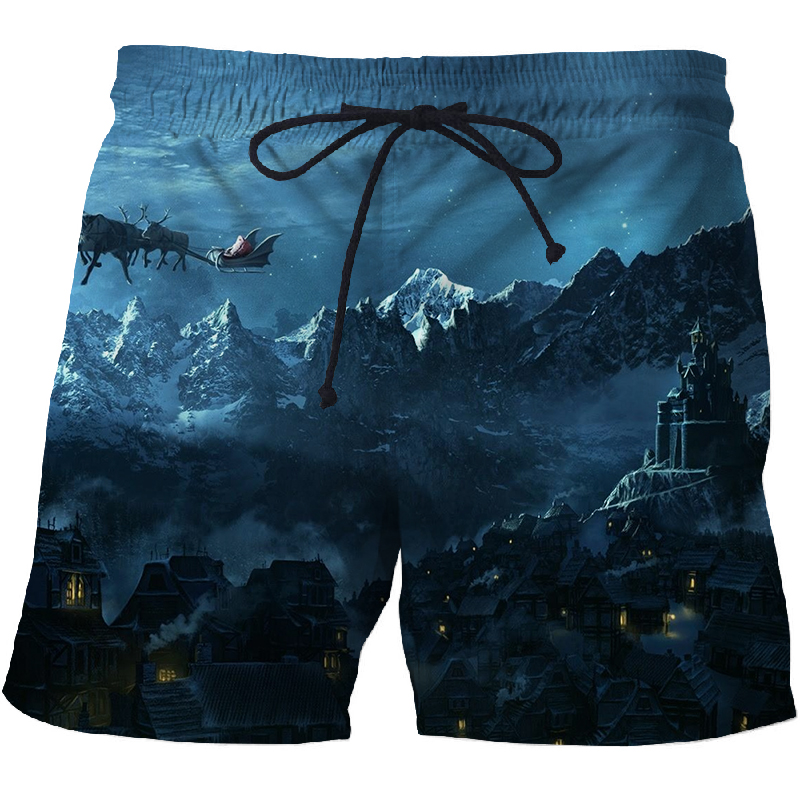 3D-Shorts, Sommer, neue, schnell trocknende Strand-Badeshorts, Herren-Hip-Hop-Shorts, Strandbekleidung_voghion.com