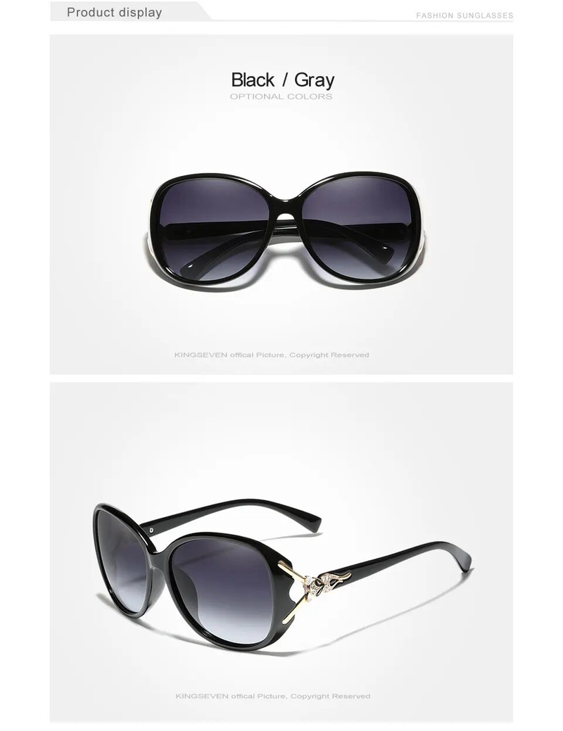 KINGSEVEN HD Solbriller Polariseret Retro Stort stel Eyewear Lady Brand Designer Solbriller Oculos de sol_voghion.com