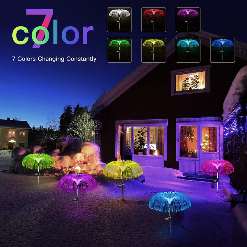 Solar garden lights, fiber optic lights, jellyfish lights, luminous, charging, and plug-in lawn and garden decorative lights_voghion.com